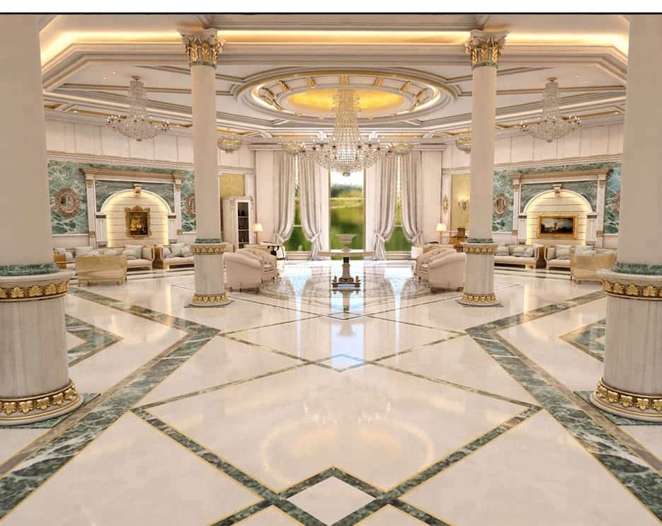 رخام أرضيات : دليل شامل لأفضل الخيارات والتصاميم - انجاز للرخام والجرانيت