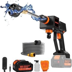 Cordless Pressure Washer, Portable Pressure Washer with Rechargeable 2 Batteries 5