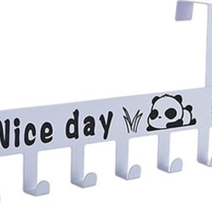 Over door hanger for clothes hanging docat heavy duty hanger holder coats robes hats clothes towels hanging towel organizer 6 hook easy installation over door hook 1pc (multicolor)