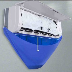 Air Conditioner Cleaning Cover, Waterproof Protective Dust Bag, Blue