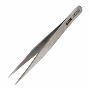 gooi Stainless Steel Anti Magnetic Angled Tweezers - 12cm, Ts -15